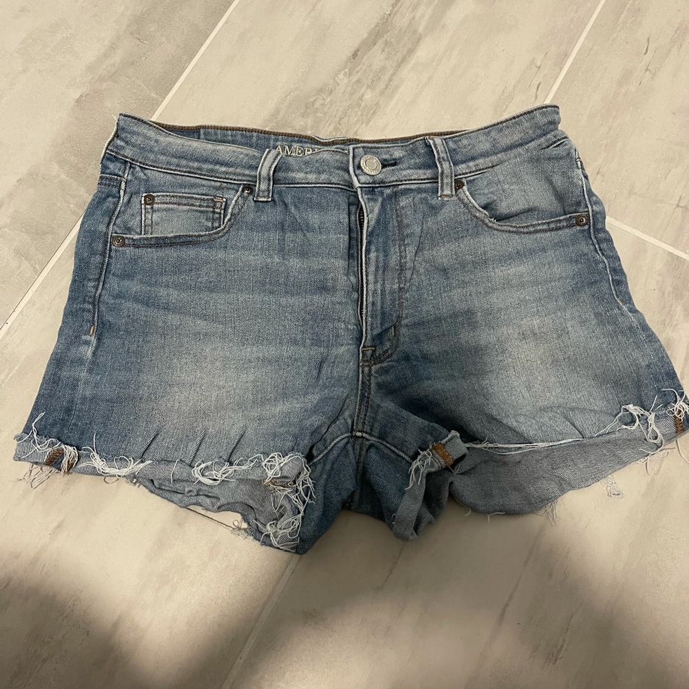 American Eagle Hi-Rise Shortie Jean Shorts